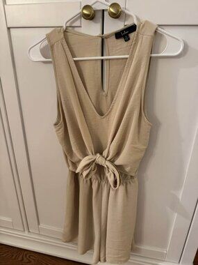 Lulus Apricot / Beige Romper - Size Medium